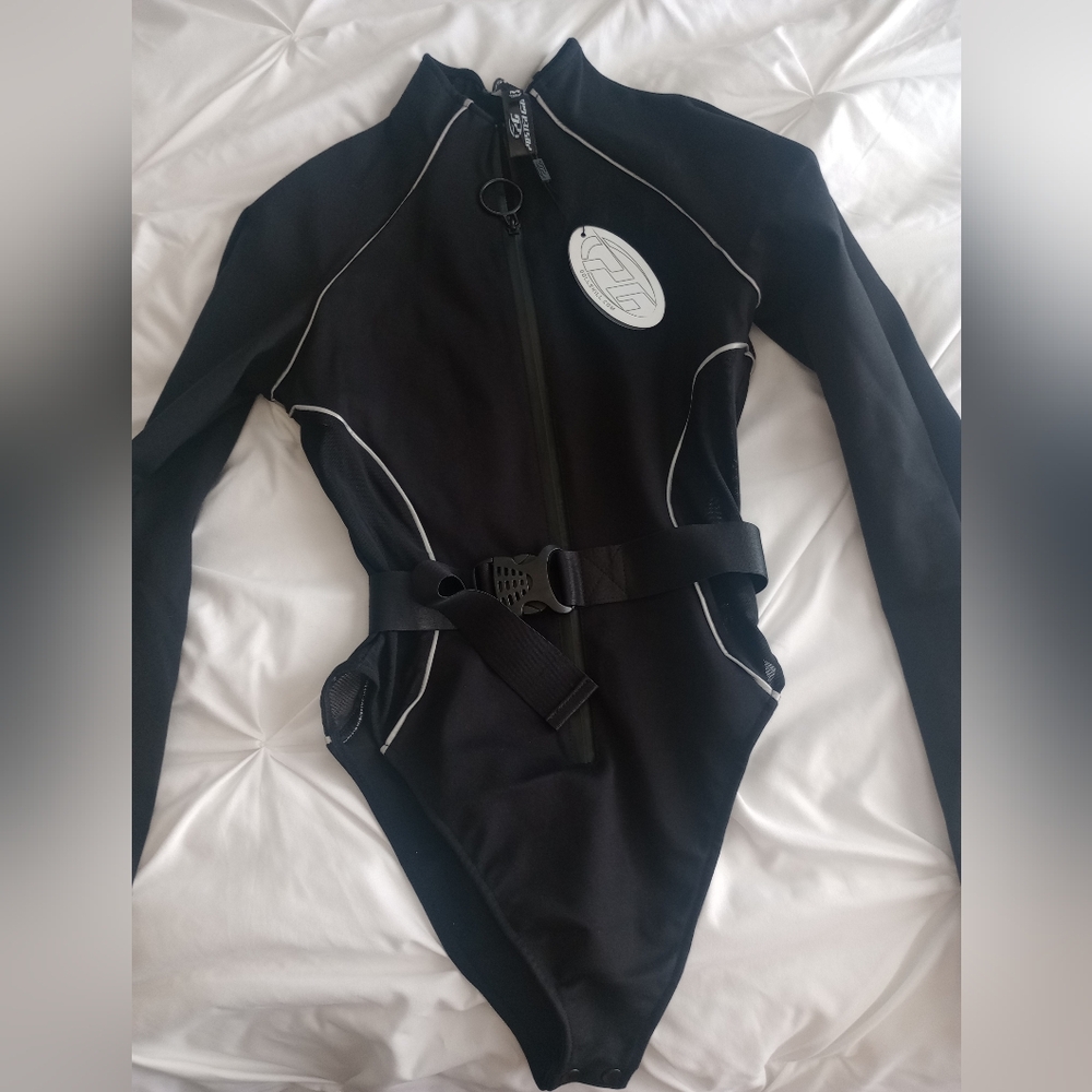NWT poster girl Reflective bodysuit size medium